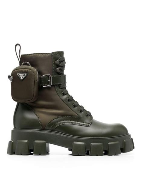 prada monolith boots green|prada monolith gabardine.